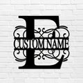 Metal Sign E Custom Name Initial Letter Monogram Personalized Metal Address Sign Plaque Modern Laser Cut Metal Wall Sculpture Artwork Sign for Office Front Door Entryway Cabin Decor 18 Inch by Unknown