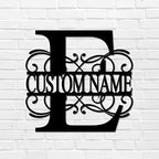 Metal Sign E Custom Name Initial Letter Monogram Personalized Metal Address Sign Plaque Modern Laser Cut Metal Wall Sculpture Artwork Sign for Office Front Door Entryway Cabin Decor 18 Inch by Unknown