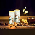 Flameless Candles Bulk Set of 2 Flickering Battery Operated Candles with Remote and Timers Christmas Snowman Deer Print Battery Tealights for New Year Party Decoration LED Pillar Lights - Image 7