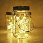 Solar Mason Jar Lights, 12 Pack 30 LED Waterproof Lid Light with Hangers (No Jar), Fairy Firefly Outdoor String Lights for Regular Mason Jar, Patio, Yard, Garden, Wedding Decoration (Warm White) - Image 5
