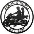 Personalized Biker Couple Metal Sign, Custom Motorcycle Rider Wall Art For Decor,Anniversary Wedding Gift Motorcylce,Biker Couple Gift by HYTSIGN