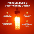 6 Pack - G4 JC 2 Pin Fire Effect Capsule 12 Volt Light Bulb l 12V 1300K Flaming Lamp For Low Voltage Power Supply Landscape Marine Solar Off Grid Decoration Lighting Track Xenon Halogen Replacement - Image 3