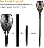 96 LED 3-Lighting Modes Solar Torch Light Dancing Flickering Flame Lamp (2 Pack) - Image 6