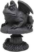 Ebros Gothic Horned Toad Frog Gargoyle with Wings Crouching On Toadstool Mushroom Figurine Mythical Fantasy Decor of Gargoyles Statue 5" Tall for Medieval Renaissance Castles and Cathedrals Fans - Image 3