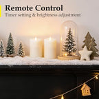 3"x5" Flickering Flameless Candles with Remote Timer- Set of 2 Real Wax White Pillar LED Candles for Indoor/Outdoor Fireplace & Home Decor, Battery Operated with 600+ Hours Flickering (3" Diameter) - Image 3