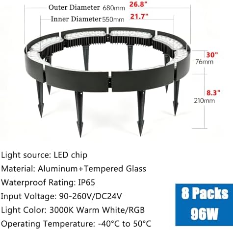 DC 24V Outside Palm Tree Light IP65 Waterproof Uplighting - Image 2
