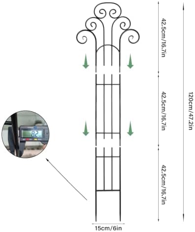 Metal Indoor Plant Trellis for Climbing Plants, 47" Rose & Clematis Support - Image 3