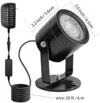 Colored Pond Lights with Timer, 20 Ft Cable Underwater SpotLights IP68 Waterproof Aluminium Case Fountain Light Submersible for Outdoor Pond Fountain Waterfall, 8W 1 Lights - Image 3