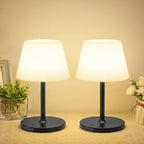 2 Pack Shower Lamp Waterproof, 6000mAh & 3 Color Temps and Stepless Dimming by LUTEC