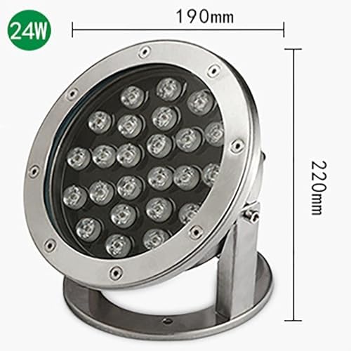 Submersible LED Fountain Lights - Swimming Pool Light, AC12V/24V RGB with Remote Control Pond Spotlight, IP68 Waterproof Underwater Landscape Light, Eclairage Sous Marin(Blue Light,24W) - Image 2