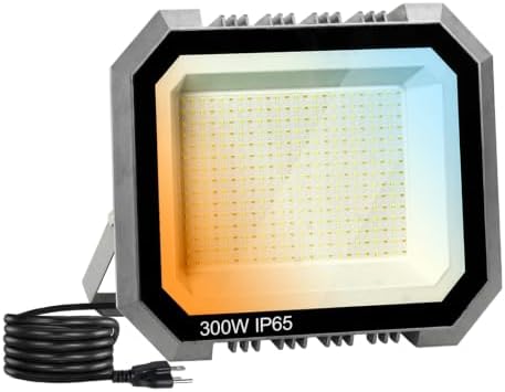 Leddictive 1 Pack 300W LED Flood Lights Outdoor, 3CCT Outside Work Light by LEDDICTIVE