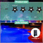 Submersible Pool Lights, Waterproof RGB LED Ground Light for Swimming Pool, Pond, Fountain, Aquarium, Low Voltage Remote Control Indoor/Outdoor/Underwater Decor Pond Lights (46ft) - Image 4
