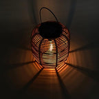 Fabater Solar Lantern Outdoor Hanging Decorative Rattan Lantern, Warm Light Solar Powered Table Lamp for Garden Patio Yard Porch, Durable Iron & Plastic Rattan 8Hr Long - Image 2