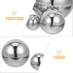 8pcs Stainless Steel Shiny Sphere Set, Hollow Lightweight Reflective Garden Mirror Globe Balls, Sturdy Seamless Round Metal Gazing Balls for Outdoor Patios and Yard Decor - Image 3