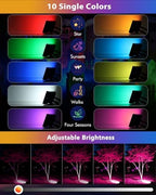 MEIKEE 100W RGB LED Flood Lights 1000W Equivalent 2 Pack with Remotes - Image 2