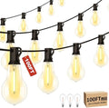 100FT Outdoor String Lights with 50 Bulbs(2FT Spacing), 3 Spare Bulbs by Porbench