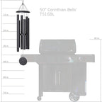 74" Aluminum Wind Chimes - Premium Wind Chime to Create a Zen Atmosphere - Wind Chime Suitable for Outdoor, Garden, Patio, Backyard, Garden, Decoration with Wind Catcher Decor Gift (Black) - Image 7