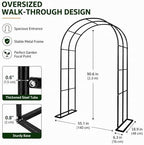 Garden Arch Trellis 55" W x 90" H Metal Arbor for Climbing Plants, Wedding Arch for Ceremony Indoor Outdoor, Black Garden Arbor for Party Decoration Backyard Lawn (Black, 55" W x 90" H) - Image 2