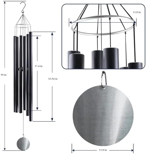 ASTARIN 90 Inch Wind Chimes for Outside with Precision Tuned - Image 4