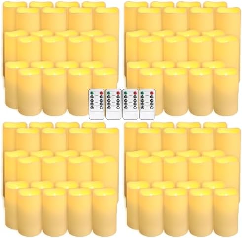 96-Pack LED Flameless Candles with Remote Control - Perfect for Home, Parties, and Special Occasions - Create a Magical Ambiance Effortlessly(Three Sizes) - Image 3