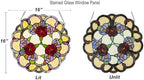 PA0001 Rose Flowers Stained Glass Window Panel W 16" x H 16" Window Suncatcher Tiffany Style Ornament, Home Hanging Decorations - Image 5