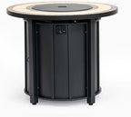 30'' Ceramic Round Propane Fire Pit Table, 50,000 BTU Steel Gas FirePit for Outdoor, Fire Table with Lid, Add Warmth & Ambience to Gatherings and Parties On Patio Deck Garden Backyard, Black. - Image 6