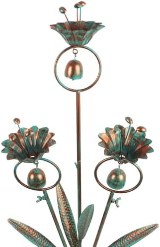 Calla Lily Garden Stake with Bells by QIPADE