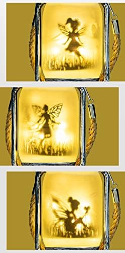 2Pcs Solar Outdoor Hanging Lanterns with Handle Retro Solar Lights Patio Decor Patio IP65 Waterproof Yard Art Garden Accessories Outdoor Decorations for Christmas Porch Lawn - Image 5