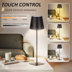 Retisee 2 Pack Cordless Table Lamp Portable Rechargeable Lamps, Black - Image 3