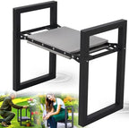 Garden Kneeler and Seat Heavy Duty - Anti-Tip Super Stable Multifunctional Gardening Stool Bench,Wide 12.7" Pads,Foldable Ergonomic Handles for Seniors Women Men Pain-Free Weeding,Planting Yard Work by LAKEROD