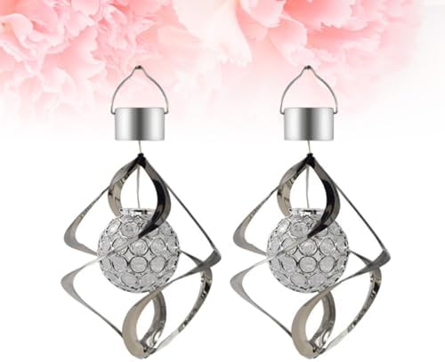 2 Pcs Solar Wind Chime Color Changing Hanging Light for Balcony - Image 7