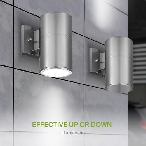 ASD 1 Light Cylinder Outdoor Sconce Lights, Steel 60W E26 ETL 6 Pack - Image 4