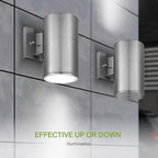 ASD 1 Light Cylinder Outdoor Sconce Lights, Steel 60W E26 ETL - Image 4