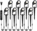 Low Voltage Landscape Lighting, 8 Pack Outdoor Spot Lights with Transformers, 12V Warm White Landscape Spotlights IP65 Waterproof Plug in Outdoor Uplights for Yard House Pathway Tree Pools by IRISECO