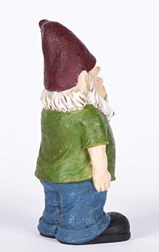 Hi-Line Gift Ltd, Gnome Smoking, 9.75-inch Height, Indoor Outdoor Statue Figurine - Image 4