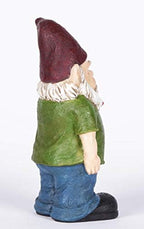 Hi-Line Gift Ltd, Gnome Smoking, 9.75-inch Height, Indoor Outdoor Statue Figurine - Image 4
