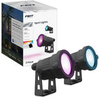 Feit Electric Smart Color Changing & Tunable White Outdoor Spotlights, 250 Lumens, Music Sync, Voice Control Compatible with Alexa & Google Home, Linkable, App Controlled, SPOT/RGBW/AG/2, 2-Pack by FeitElectricCompany