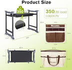 Garden Kneeler and Seat with Umbrella,Heavy Duty Gardening Bench and Stool - Image 2
