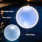 Solar Floating Pool Lights,2 Pack,14-Inch Auto Color-Changing Led - Image 7