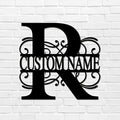 R Custom Name Initial Letter Monogram Metal Sign Decorative Iron Metal Wall Sculpture Cut Out Sign Decorative Metal Welcome Sign Welcome Sign for Living Room Dock Porch Home Decor 18 Inch by Unknown