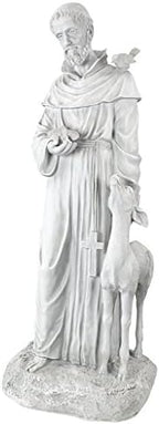 Design Toscano Francis of Assisi, Patron of Animals Religious Garden Decor Statue, 37 inches Tall, Cast Stone Resin, Antique Stone Finish by DesignToscano