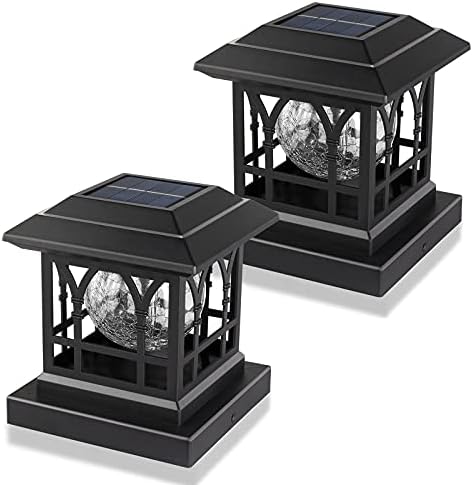 Solar Post Cap Lights Warm White & RGB Automatic Cycling 2 Modes by AEFRELEOHT