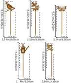 Garden Decorations 5pcs Rusty Metal Stakes - Rustic Outdoor Decor -of Rust-Look Stakes for, Patio Balcony - Vintage Yard Art with Handcrafted Appeal - Image 4