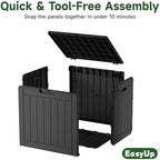 EasyUp 33 Gal Waterproof Outdoor Storage Box UV Resistant Deck Box - Image 5