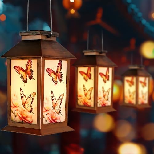 SHANGTIANFENG Butterfly Solar Lamp - Waterproof Hanging Solar Light for Outdoor Courtyard, Ideal Gift for Mom, Grandma, Sisters and Women on Christmas, Mother's Day and Thanksgiving - Image 3