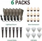 Lumina Lighting® 4W Landscape lighting 12V Landscape Lights Low Voltage Landscape Spotlights Warm White Waterproof Outdoor Replaceable LED Bulb for Garden, Lawn, Porch, Patio and Yard (Bronze, 6-Pack) - Image 3