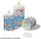 Cozeyat 3Pcs Flameless Candles Battery Operated Sea Starfish Design Warm Yellow Tealights 4/6H Timers LED Tea Lights with Remote Control for Wedding Table Centerpiece - Image 3