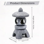 Solar Japanese Pagoda Garden Statue, Resin Pagoda Solar Zen Garden Lantern - Image 2