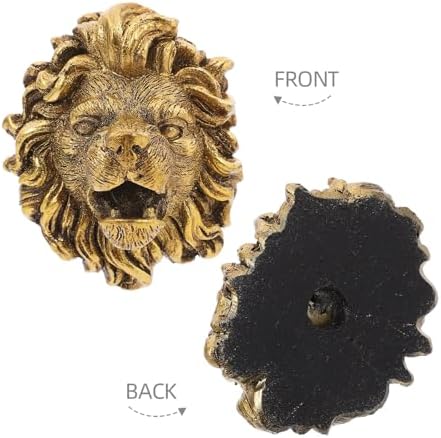 2pcs Outdoor Water Fountain Spout - Wall Mounted Lion Sculpture Fountain Nozzle for Pools Ponds and Garden Decor - Animal Head Nozzle - Image 3