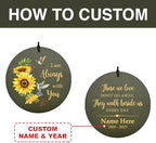 Personalized Memorial 30/36 inch Wind Chimes with Sunflower Hummingbird - Image 6